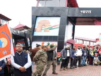 पहला जत्था कैलाश मानसरोवर यात्रा 2025 के लिए नाथूला दर्रे से रवाना होता हुआ