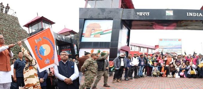 पहला जत्था कैलाश मानसरोवर यात्रा 2025 के लिए नाथूला दर्रे से रवाना होता हुआ