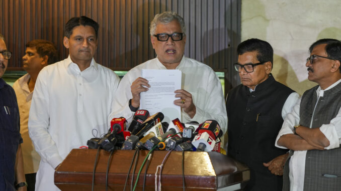 INDIA bloc leaders address press