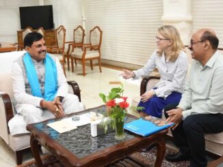 मुख्यमंत्री मोहन यादव से यूनिसेफ प्रतिनिधि सिंथिया मैककैफ्रे की मुलाकात