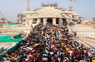 अयोध्या राम मंदिर में 5.5 करोड़ श्रद्धालुओं ने किए दर्शन