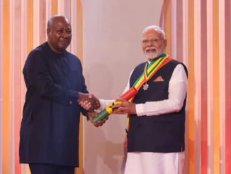 प्रधानमंत्री मोदी को घाना के राष्ट्रीय सम्मान से नवाजा गया