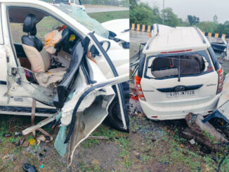 राजगढ़ सड़क दुर्घटना : सड़क हादसे में दो लोगों की मौत, पांच घायल