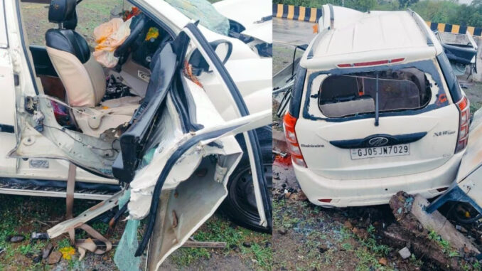 राजगढ़ सड़क दुर्घटना : सड़क हादसे में दो लोगों की मौत, पांच घायल