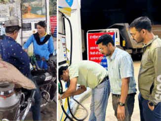 इंदौर में मोटरसाइकिल चालक ने हेलमेट की जगह पहना दूध की टंकी का ढक्कन, पेट्रोल पंप सील