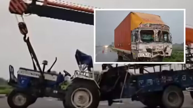 बुलंदशहर सड़क हादसा : ट्रैक्टर और ट्रक की टक्कर में आठ लोगों की मौत, 43 अन्य घायल