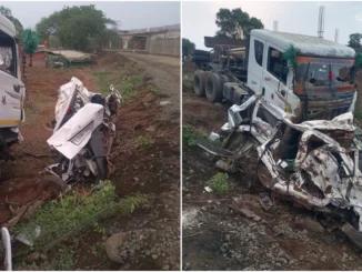 झाबुआ में रेत से भारत ट्रक घर पर पलटा, परिवार के तीन सदस्यों की मौत