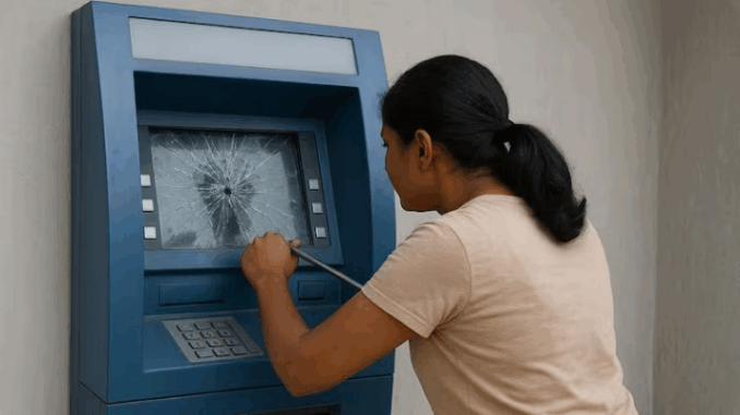 भांजे की फीस भरने के लिए महिला ने की एटीएम तोड़ने की कोशिश, गिरफ्तार