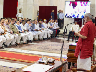 सी पी राधाकृष्णन ने भारत के 15वें उपराष्ट्रपति के तौर पर शपथ ली