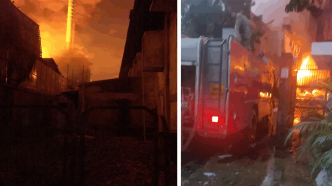 इंदौर की रसायन कारखाने में भीषण आग, कारखाना जलकर खाक, कोई जनहानि नहीं