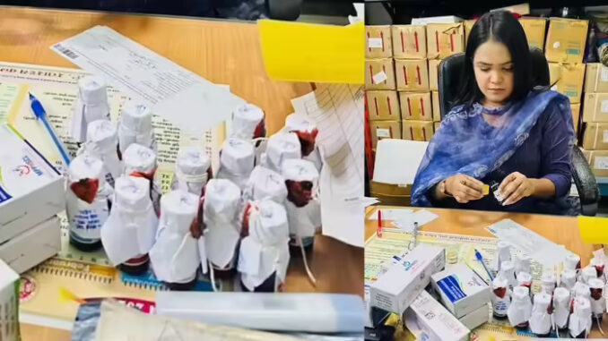 ग्वालियर में बच्चे को दी गई एंटीबायोटिक दवा की शीशी में कीड़े होने की शिकायत, जांच शुरू