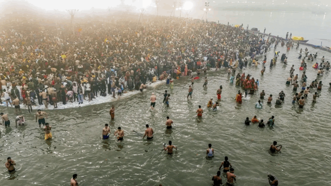 प्रयागराज : बसंत पंचमी पर 2.10 करोड़ श्रद्धालुओं ने गंगा और संगम में डुबकी लगाई