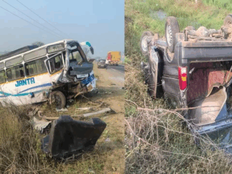 भिंड में तेज रफ्तार बस और वैन की टक्कर में चार लोगों की मौत, सात अन्य घायल