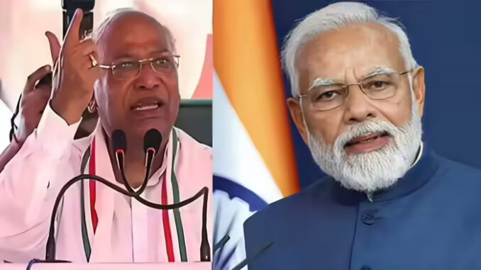 कांग्रेस अध्यक्ष खरगे ने प्रधानमंत्री मोदी पर अमेरिका के दबाव में झुकने का आरोप लगाया