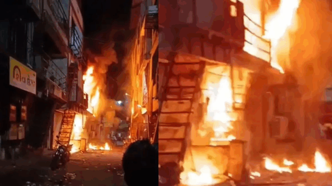 सूरत की एक इमारत में आग लगने से सिलेंडर फटा, दो लोगों की मौत और नौ घायल