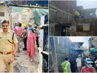 खंडवा में बूचड़खानों से निकलने वाले पशु अवशेषों का अवैध गोदाम ढहाया गया