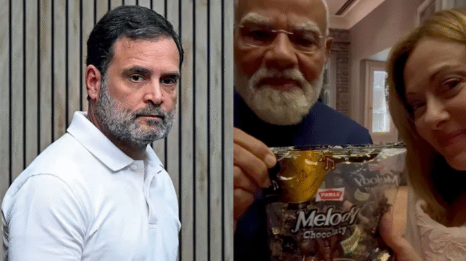 आर्थिक तूफान सर पर है और प्रधानमंत्री इटली में टॉफी बांट रहे हैं : राहुल गांधी