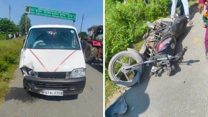 मुरैना में तेज रफ्तार कार की टक्कर से दो मोटरसाइकिल सवारों की मौत